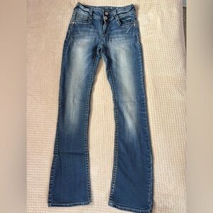Wallflower; bootcut mid-rise jeans